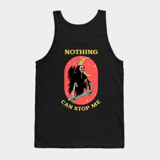 Skater Skating Skateboard Skateboarding Grim Reaper Tank Top